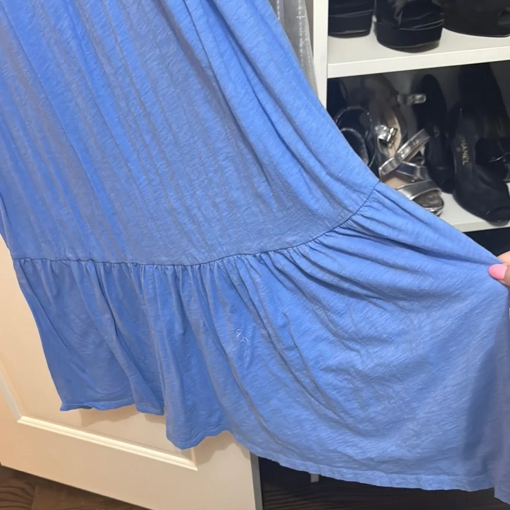 Z Supply Blue Pleated Tiered Sundress NHWT